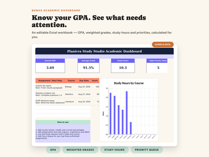 Academic Student Planner 2026–2027
